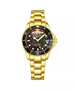 Женские модные кварцевые часы Diver Depth master 3950L, диаметр 32 мм Stuhrling, черный