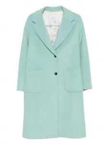 Пальто из шерстяной смеси с накладными карманами Manuel Ritz, синий