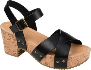 Туфли Journee Collection Comfort Foam Valentina Sandals, черный