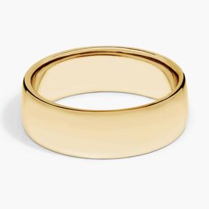 Обручальное кольцо Skyline Comfort Fit из 18-каратного желтого золота (7 мм) Blue Nile