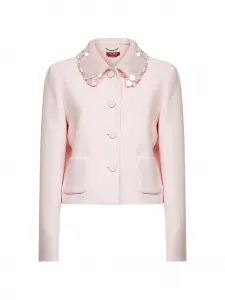 Блейзер с украшением из пайеток Max Mara, розовый