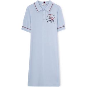 Женское платье с коротким рукавом Tommy Hilfiger, светло-голубой