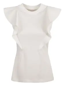 Топ с оборками Alexander Mcqueen, белый
