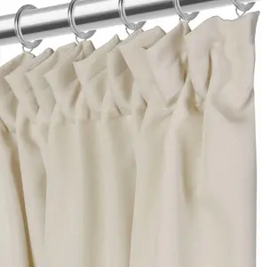 Готовая штора VIVA 140x175 см, светло-бежевого цвета, с лентой, полузатемняющая, полиэстер Spod Igły i Nitki