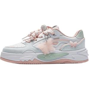 Низкие противоскользящие износостойкие скейтерские кроссовки для детей и подростков Antakids, белый/серый