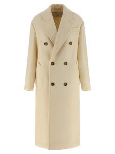 Двубортное пальто AMI Paris, белый