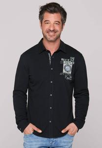 Рубашка AUS STRUKTURIERTEM Camp David, темно-синий