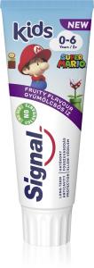 Детская фруктовая зубная паста для детей Signal, 0 - 6 - super mario 75 мл