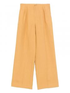 Льняные брюки Forte Forte, желтый
