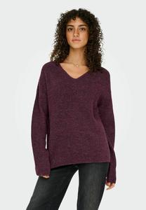 Джемпер ONLY ONLCAMILLA V-NECK LS KNT, Mauve Wine/Dark Purple