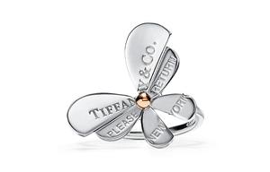TIFFANY & CO. Кольцо из стерлингового серебра 925 с розовым золотом 18К для женщин