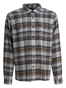 Рубашка Fjord в клетку с фланелевой текстурой и нагрудным карманом Patagonia, серый