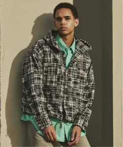 Толстовка с капюшоном и нашивкой в клетку "Мадрас" Journal Standard, цвет Black