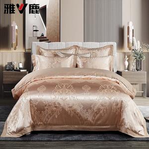 Yalu Комплект постельного белья 1,5-спальный, 4 предмета, простыня, пододеяльник 200x230 см, цвет светло-коричневый