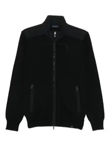 Шерстяной кардиган на молнии Paul & Shark, черный