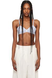 Полосатый бюстгальтер Dries Van Noten, синий