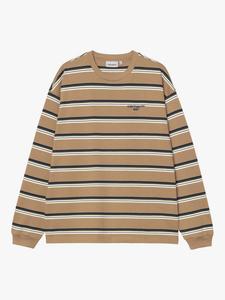 Хлопковая футболка с длинными рукавами и круглым вырезом в полоску Holm Carhartt WIP