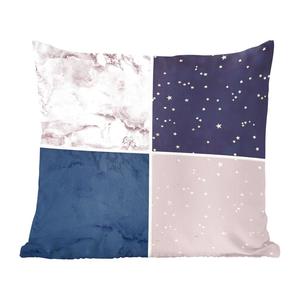 MuchoWow декоративная подушка диванная подушка для гостиной декоративная подушка 40х40 см мрамор - звезды - розовый - синий - чехлы на диванные подушки - без наполнителя