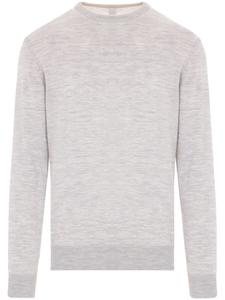 Eleventy свитер с отделкой в рубчик, серый