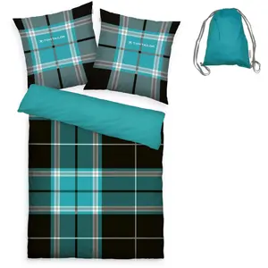 Двустороннее постельное белье Tom Tailor Home, petrol-anthrazit