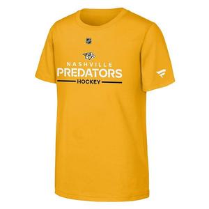 Футболка youth gold nashville predators authentic pro wordmark Fanatics