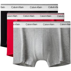 Мужские трусы 3 штуки Calvin Klein, серый/красный/черный