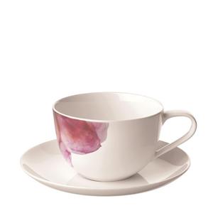 Чашка для завтрака с блюдцем Rose Garden Set белая Villeroy & Boch, белый
