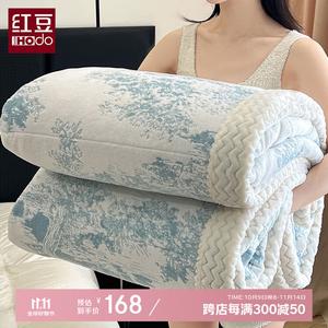 Red Bean Home Textiles Трехслойное одеяло из велюра 200х230 см, цвет Yunsi Muxiang Blue