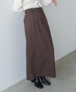 Длинная облегающая юбка из саржи