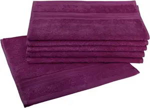 Полотенца гостевые Dyckhoff "Сиена", (6 шт.), с каймой 30х50 см (6 шт.), цвет vino