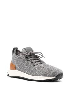 Tod's кроссовки с вязаным верхом, серый