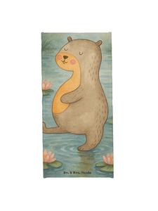 Mr. & Mrs. Panda Банное полотенце с рисунком в виде живота выдры, без надписи, пастельно-серого цвета