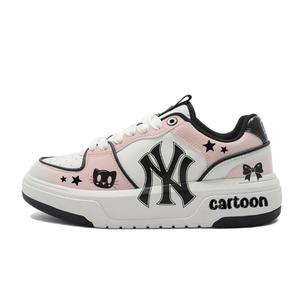 MLB Стойкие к истиранию чанки лайнеры низкие скейтерские кроссовки unisex розовый белый