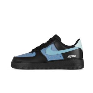 Кроссовки Nike Air Force 1 Skateboarding Shoes Unisex Low-top Black/Blue, черный/синий