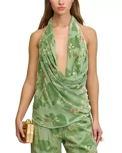 Топ с воротником-хомутом Augusta Cult Gaia, зеленый