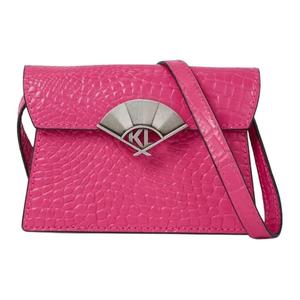 KARL LAGERFELD / Karl Lagerfeld Jeans Сумка на плечо из коровьей кожи среднего размера женская розово-красная