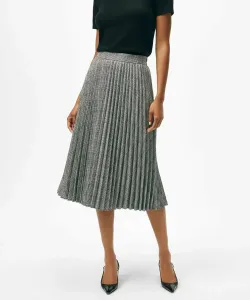 Плиссированная юбка миди из полиэстеровой смеси в клетку «глен чек»