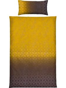 Постельное белье из тонкой фланели цвета карри-коричневого цвета Erwin Müller, 155x200 см (40x80 см)