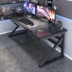 Компьютерный стол Naijia 180 см, игровой стол для ПК, простой письменный стол для спальни, угловой стол для дома, цвет Sesame Black с черной рамой