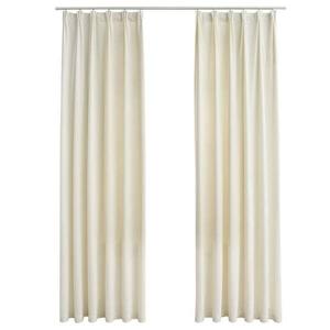 Штора vidaXL (2 шт) 299473, 140x225x1 см, кремово-белый