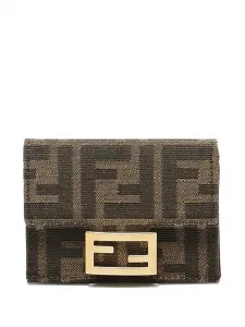 Кошелек с узором FF FENDI, коричневый