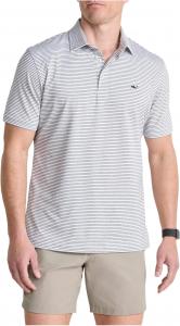 Мужская рубашка-поло Sankaty в полоску Bradley Vineyard Vines, White/Gray Harbor Tejeda