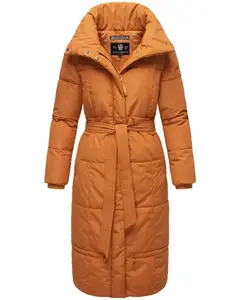 Стеганое пальто Наваху "Миренаа", стильное женское зимнее пальто с поясом Navahoo, цвет Zimt