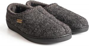 Унисекс тапочки HAFLINGER ATB из чистой шерсти с жесткой подошвой, серый