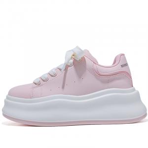 FUERSEN Женские противоскользящие низкие скейтерские туфли на платформе розовые, цвет Pink