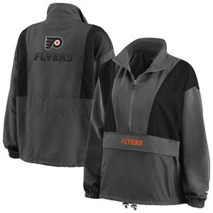 Женская WEAR by Erin Andrews Темно-серая куртка Philadelphia Flyers Popover с молнией до половины