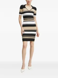 Полосатое платье-поло GUESS USA, черный