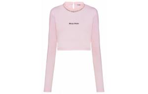 Топ женский Miu Miu укороченный, светло-розовый