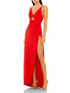 Платье макси с вырезом по бокам Mac Duggal, красный