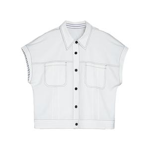 ELLE Рубашка Women's White Lapel Moderate